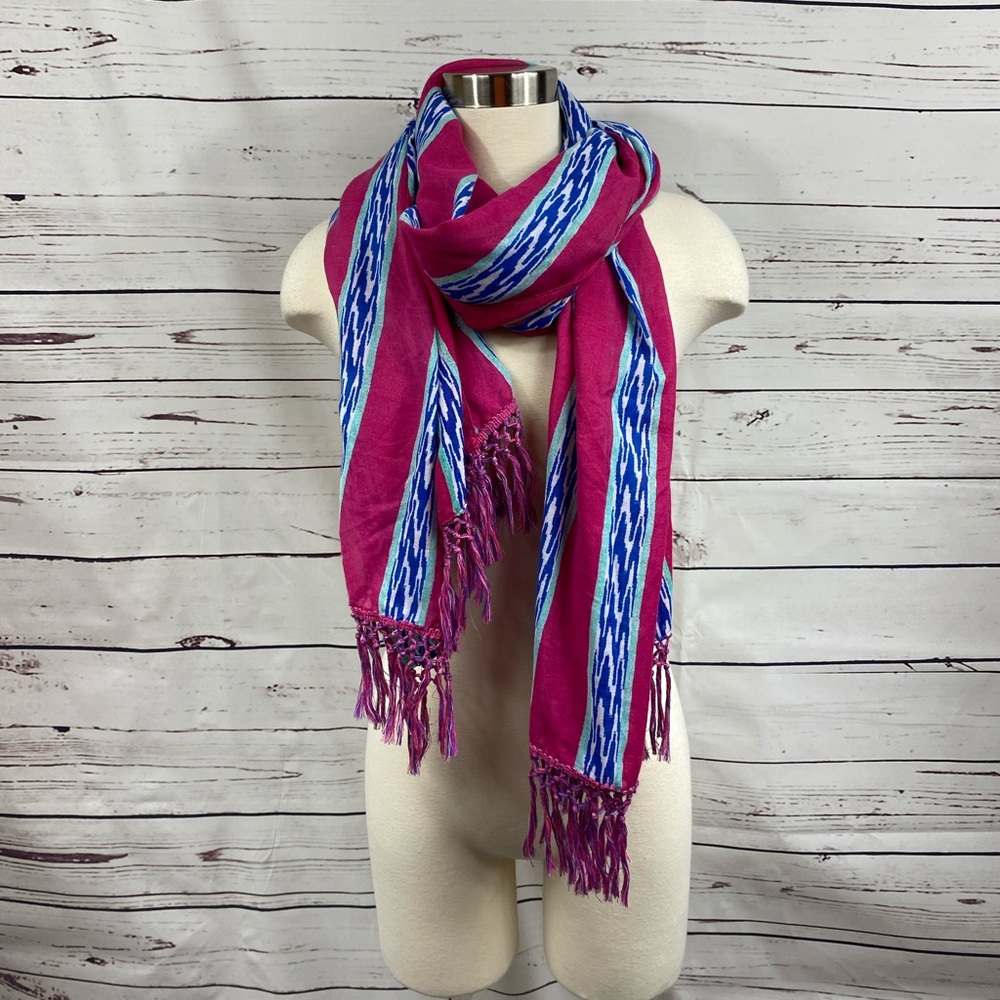Hollister Pink Stripe Scarf